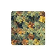 Stars Circles And Squares Magnet (square) by LalyLauraFLM