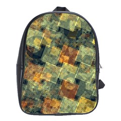 Stars Circles And Squares School Bag (large) by LalyLauraFLM