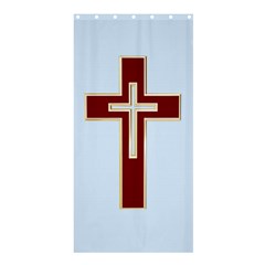 Red Christian Cross Shower Curtain 36  X 72  (stall)