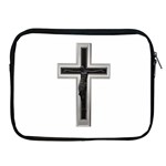 Red Christian cross Apple iPad 2/3/4 Zipper Case Front