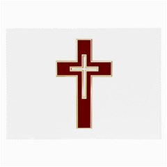 Red Christian Cross Large Glasses Cloth (2 Sides) by igorsin