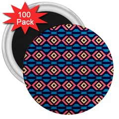 Rhombus  Pattern 3  Magnet (100 Pack) by LalyLauraFLM