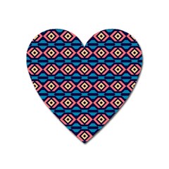 Rhombus  Pattern Magnet (heart) by LalyLauraFLM