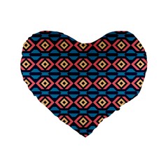 Rhombus  Pattern Standard 16  Premium Heart Shape Cushion 