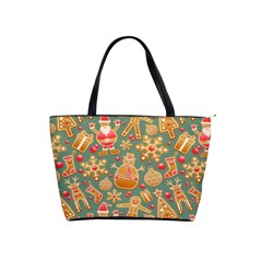 Santa And Friends Pattern Shoulder Handbags