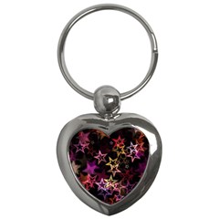 Sparkly Stars Pattern Key Chains (heart) 