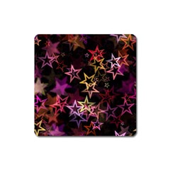 Sparkly Stars Pattern Square Magnet by LovelyDesigns4U