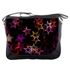 Sparkly Stars Pattern Messenger Bags by LovelyDesigns4U