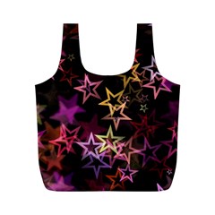 Sparkly Stars Pattern Full Print Recycle Bags (m)  by LovelyDesigns4U