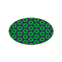 Stars In Hexagons Pattern Sticker (oval) by LalyLauraFLM