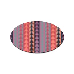 Triangles And Stripes Pattern Sticker (oval) by LalyLauraFLM