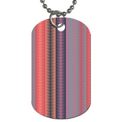 Triangles And Stripes Pattern Dog Tag (one Side) by LalyLauraFLM