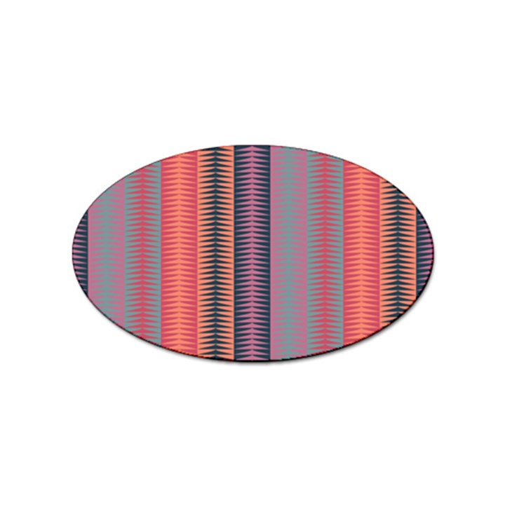 Triangles and stripes pattern Sticker Oval (100 pack)