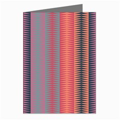 Triangles And Stripes Pattern Greeting Cards (pkg Of 8) by LalyLauraFLM