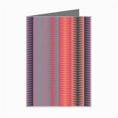 Triangles And Stripes Pattern Mini Greeting Card