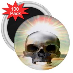 Skull Sunset 3  Magnets (100 Pack)