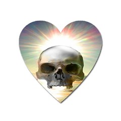 Skull Sunset Heart Magnet