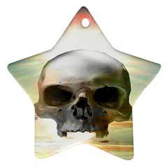 Skull Sunset Star Ornament (two Sides) 