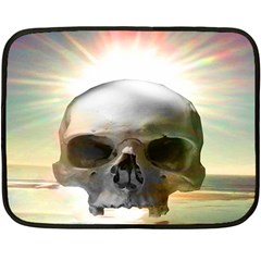 Skull Sunset Double Sided Fleece Blanket (mini)  by icarusismartdesigns