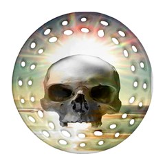 Skull Sunset Round Filigree Ornament (2side)