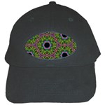 Repeated Geometric Circle Kaleidoscope Black Cap