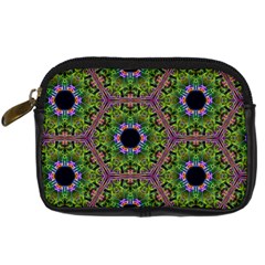 Repeated Geometric Circle Kaleidoscope Digital Camera Cases by canvasngiftshop