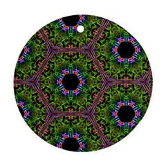 Repeated Geometric Circle Kaleidoscope Ornament (round) 