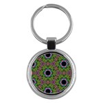 Repeated Geometric Circle Kaleidoscope Key Chains (Round) 