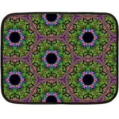 Repeated Geometric Circle Kaleidoscope Double Sided Fleece Blanket (mini) 