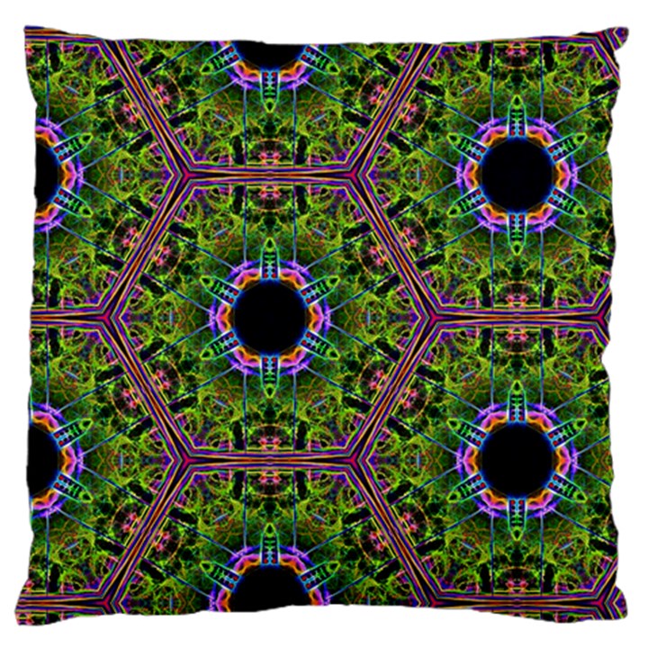 Repeated Geometric Circle Kaleidoscope Large Cushion Cases (Two Sides) 