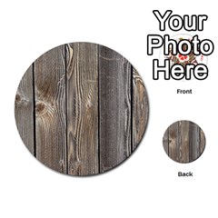 Wood Fence Multi-purpose Cards (round)  by trendistuff