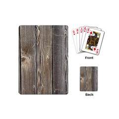 Wood Fence Playing Cards (mini)  by trendistuff