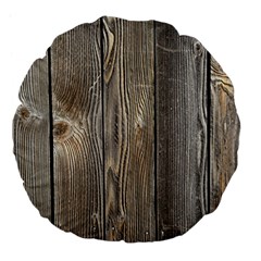 Wood Fence Large 18  Premium Flano Round Cushions by trendistuff