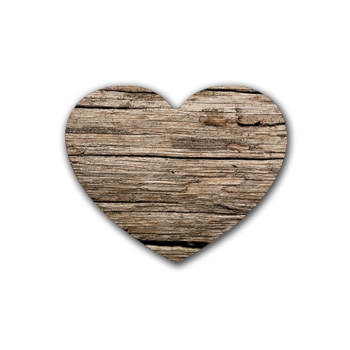 WEATHERED WOOD Heart Coaster (4 pack) 