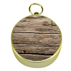 Weathered Wood Gold Compasses by trendistuff