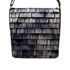 Weathered Shingle Flap Messenger Bag (l)  by trendistuff