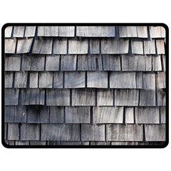 Weathered Shingle Double Sided Fleece Blanket (large)  by trendistuff