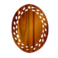 Shiny Striated Panel Ornament (oval Filigree)  by trendistuff