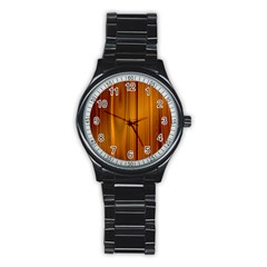 Shiny Striated Panel Stainless Steel Round Watches by trendistuff