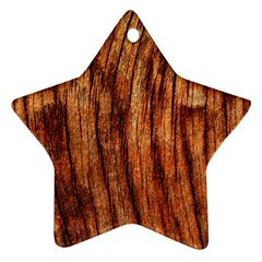 Old Brown Weathered Wood Star Ornament (two Sides) 
