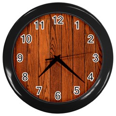 Oak Planks Wall Clocks (black) by trendistuff