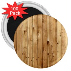 Light Wood Fence 3  Magnets (100 Pack) by trendistuff