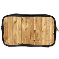 Light Wood Fence Toiletries Bags 2-side by trendistuff