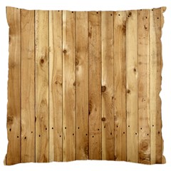 Light Wood Fence Large Flano Cushion Cases (one Side)  by trendistuff