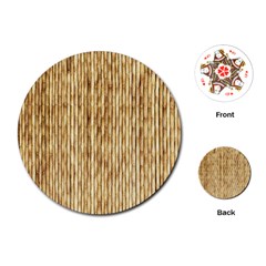 Light Beige Bamboo Playing Cards (round)  by trendistuff