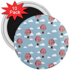 Hot Air Balloon 3  Magnets (10 Pack)  by Kathrinlegg