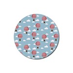 Hot Air Balloon Rubber Round Coaster (4 pack)  Front