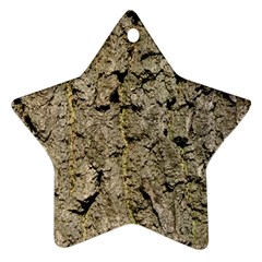 Grey Tree Bark Ornament (star)  by trendistuff