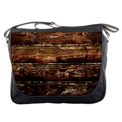 Dark Stained Wood Wall Messenger Bags by trendistuff