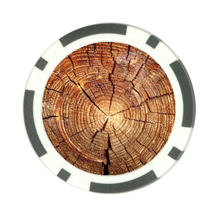 CROSS SECTION OF AN OLD TREE Poker Chip Card Guards